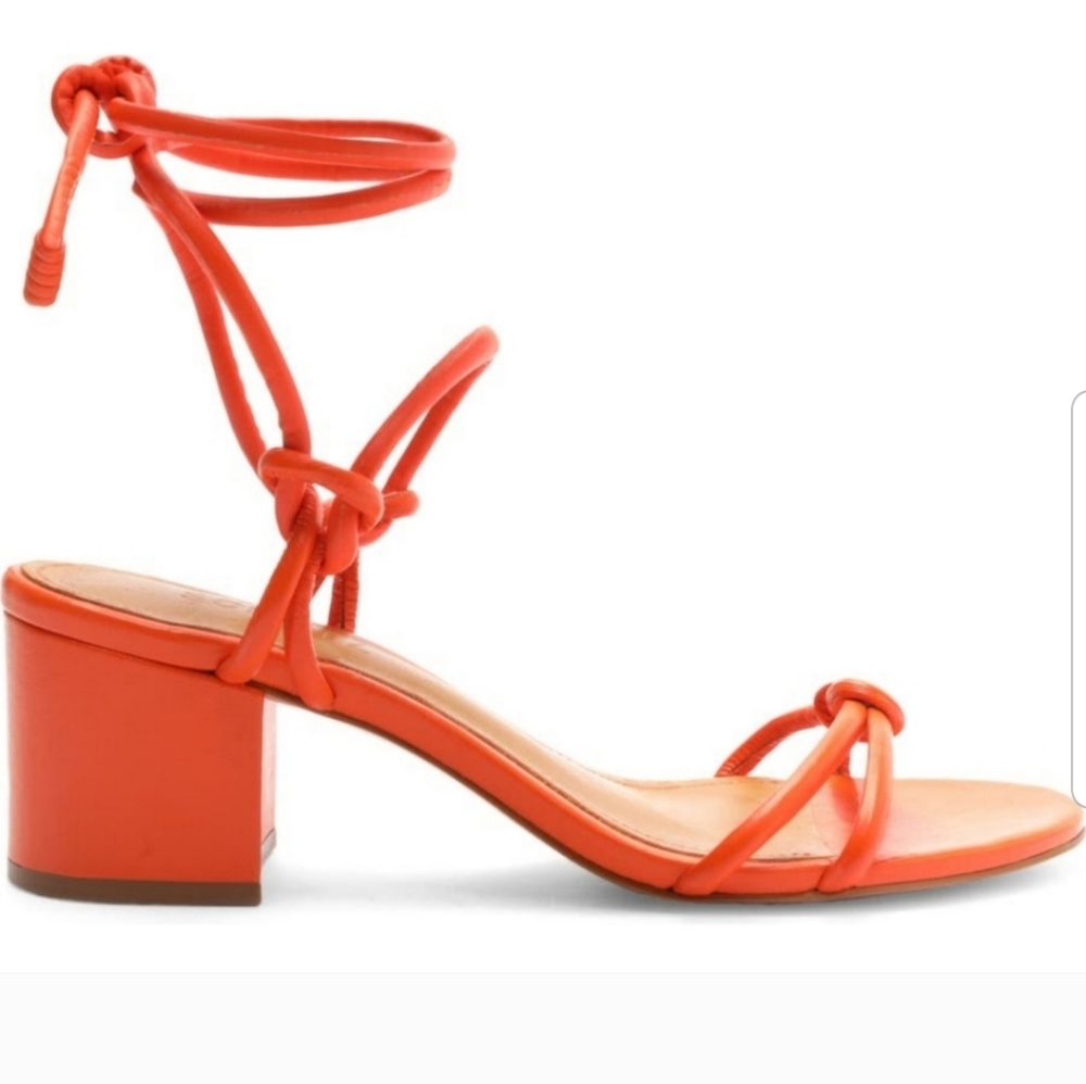 SCHUTZ NWT Mid Binky Block Heel Wrap Tie Ankle Strappy Sandal